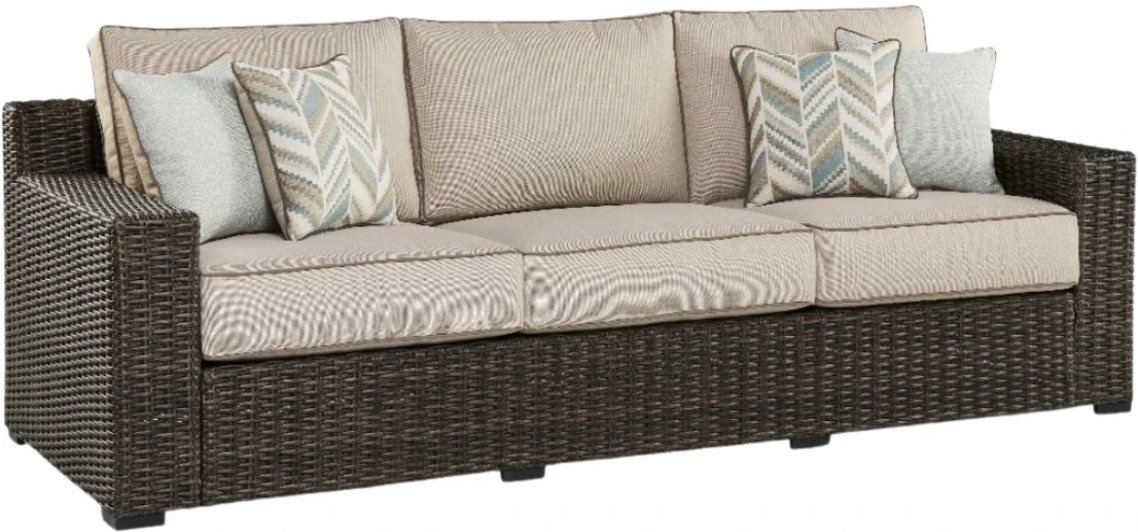 Coastline Bay Outdoor Sofa with Cushion - Brown Coastline Bay Outdoor Sofa with Cushion - Brown