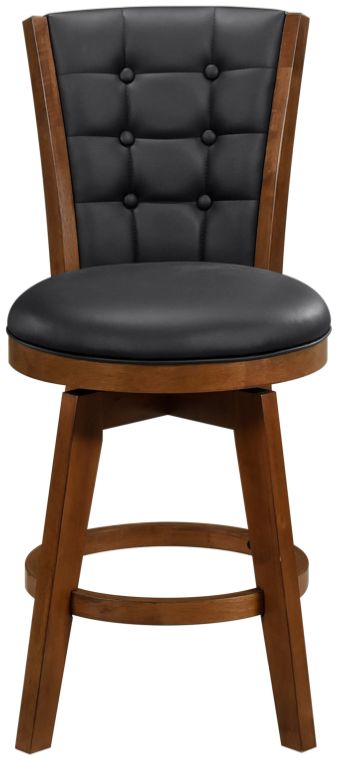 Homelegance® Medford Black/Chestnut Swivel Counter Height Chair-2