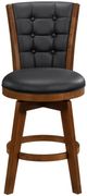 Homelegance® Medford Black/Chestnut Swivel Counter Height Chair-2
