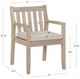 Linon Svana 2-Piece Beige/Natural Fabric/Wood Outdoor Dining Chair Set-2
