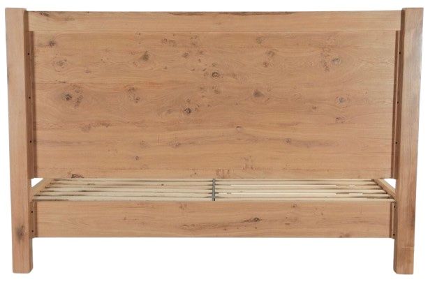 Home Trends & Design Flagstaff Distressed Oak Queen Panel Bed-3