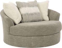 Signature Design by Ashley® Creswell Stone Oversized Swivel Accent Chair