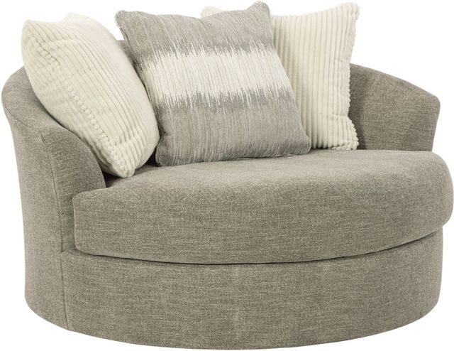 Signature Design by Ashley® Creswell Stone Oversized Swivel Accent Chair-0