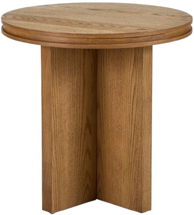 Flexsteel® Waterfall Light Oak Round End Table-0