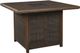 Signature Design by Ashley® Paradise Trail Medium Brown Wicker Square Bar Table with Firepit-0