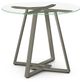 Amisco Customizable Dirk 36" Glass Top Round Table-0