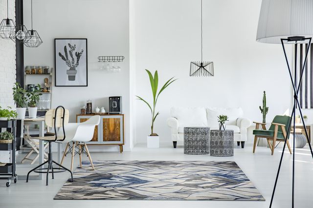 KAS Rugs Stella Grey/Navy Visions 5'x8' Rug-1