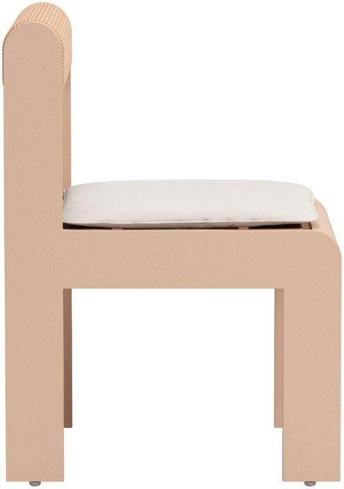 Zuo® Modern Island 2-Piece Natural/White Aluminum Outdoor Dining Side Chair Set-2