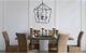 A & B Home Black Square Iron Glass Chandelier-5