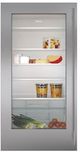 Sub-Zero® Classic 36" Stainless Steel Flush Inset Door Panel with Tubular Handle-1