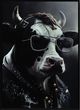 Classy Living Untamed Rockstar Cow with Studded Attitude Wall Art-0