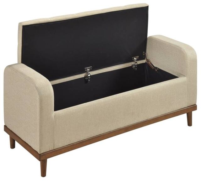 Mazin Furniture Brigitte Light Brown Lift Top Storage Bench-3