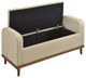 Mazin Furniture Brigitte Light Brown Lift Top Storage Bench-3