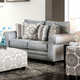 Furniture of America® Misty Blue Gray Sofa and Loveseat-2