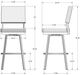 Amisco Customizable Mathilde Swivel Bar Stool-2