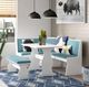 Linon Sasha 5-Piece Capri Blue/White Nook Set-5