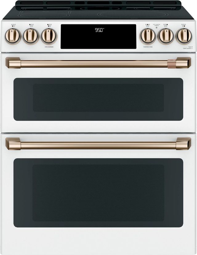 Café™ Brushed Bronze Front Control Induction Knobs and Handle Kit-3