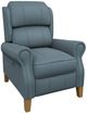 Best® Home Furnishings Customizable Joanna Leather Manual High Leg Recliner with Honey Birch Legs-0