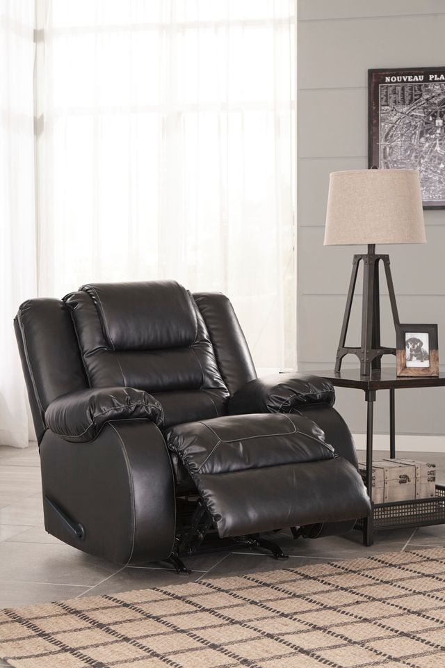 Signature Design by Ashley® Vacherie Black Rocker Recliner-2