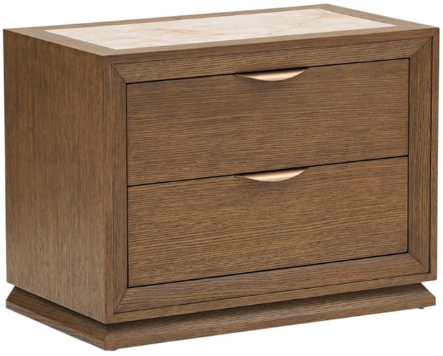 Michael Amini® Portrait Sienna Brown 2-Drawer Nightstand-0
