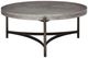 Modus Furniture Lyon Natural Coffee Table with Brushed Bronze Base-0