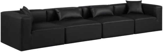 Meridian Furniture Cube 4-Piece Black Modular Sofa-0