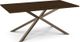 Amisco Customizable Asterisk Walnut 71.5" Rectangular Table with Metal Stand-0