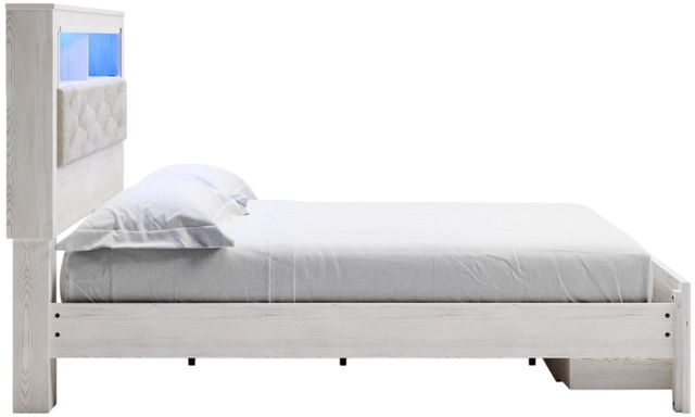 Signature Design by Ashley® Altyra White King Upholstered Storage Bookcase Bed-2