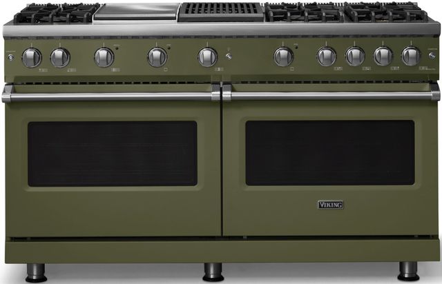 Viking® 5 Series 60" Martini Pro Style Gas (NG) Range with Polished Chrome Trim-0