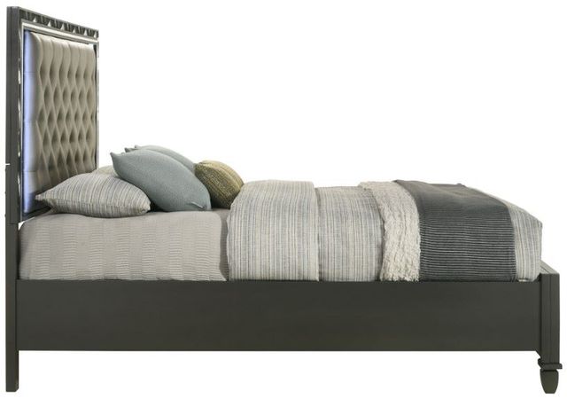 New Classic® Home Furnishings Radiance Black Pearl California King Panel Storage Bed-3