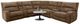 Furniture of America® Apostolos 6-Piece Brown Modular Power Reclining Sectional-0