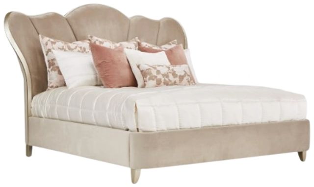 Michael Amini® Villa Cherie Chardonnay/Hazelnut California King Upholstered Panel Bed -0