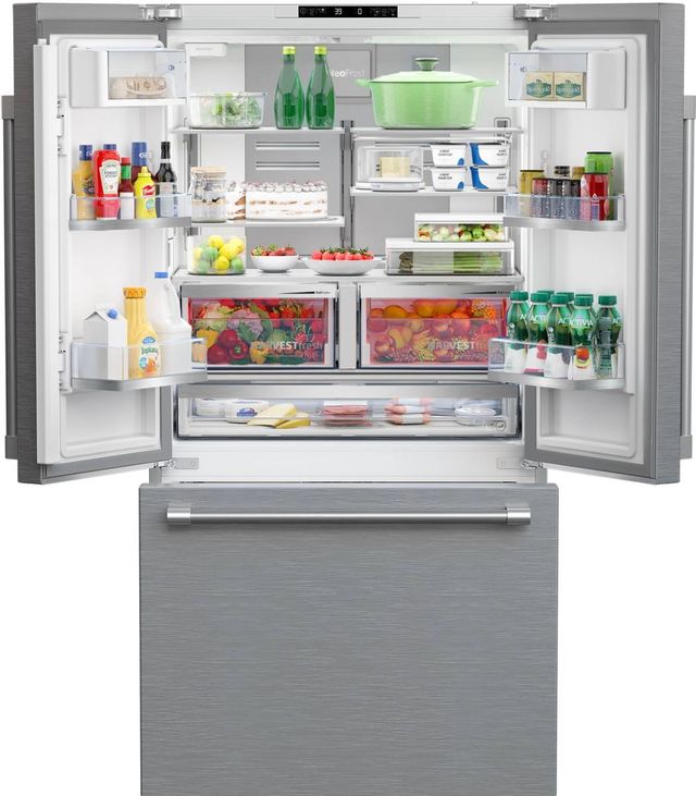 Beko 36 in. 20.5 Cu. Ft. Fingerprint-Free Stainless Steel Counter Depth French Door Refrigerator-1