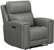 Liberty Furniture Camden Aline Light Gray Leather Power Recliner-0