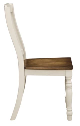 Signature Design by Ashley® Mellintine Antique White/Brown Side Chair-3