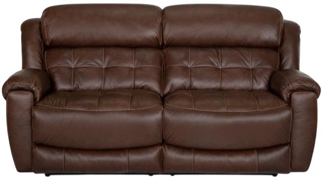 Franklin™ Corwin Dakota Brown Leather Double Manual Reclining Sofa-0