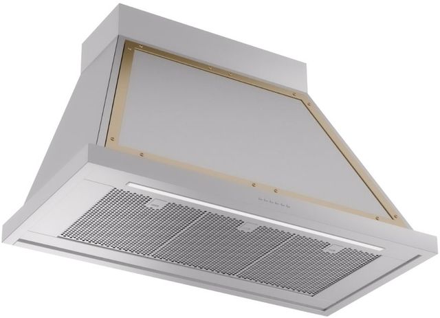 Ilve® Nostalgie II Noblesse 40" Stainless Steel Wall Mounted Range Hood with Brass Trim-1
