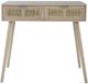 A & B Home Natural Console Table with Two Woven Rattan Panels Drawers-1