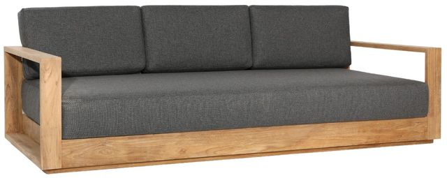 Dovetail Furniture Darlene Charcoal/Natural Fabric/Teak Outdoor Sofa -0