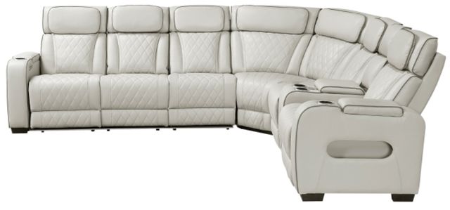 Homelegance® Fairway 3-Piece Taupe Power Reclining Sectional with Right Side Console-3