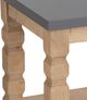A & B Home Gray Side Table with Taupe Base -3