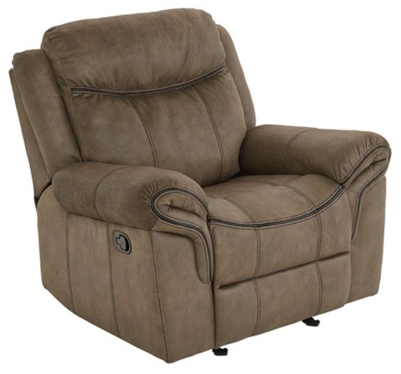 American Wholesale Furniture Knoxville Brown Manual Glider Recliner -0