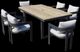 Elements International Costa Black/Tan Outdoor Metal/Wood Dining Table-1