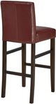 Brassex Inc. 2-Piece Brown/Deep Red 29'' Bar Stool Set-1