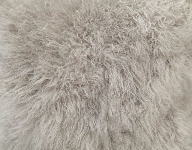 Moe's Home Collection Cashmere Light Grey Fur Pillow-2