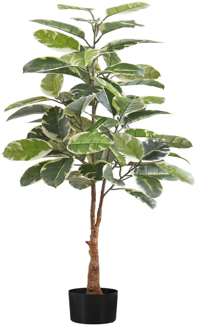 Monarch Specialties Inc. Green/Black 52" Artificial Potted Rubber Tree-0