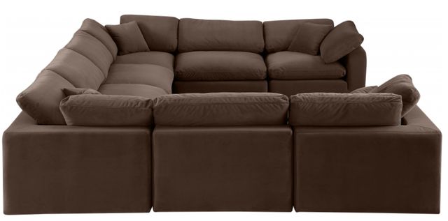 Meridian Furniture Comfy 8-Piece Brown Velvet Sectional-2
