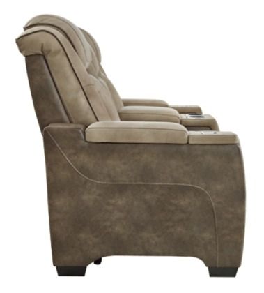 Signature Design by Ashley® Next-Gen DuraPella Two-tone Sand Power Reclining Loveseat with Console-2