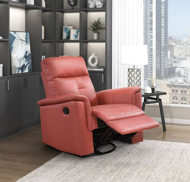Homelegance® Bristow Red Manual Swivel Glider Reclining Chair-1