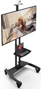 Kanto Single Tray Black Mobile TV Mount-1